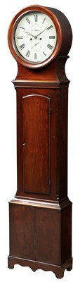 Lot 233 - Scottish Regency Mahogany Drumhead Tall Case...
