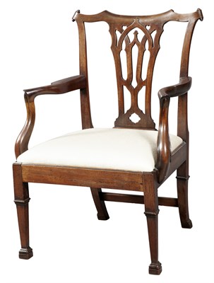 Lot 334 - George III Mahogany Armchair Circa 1760 The...