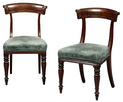 Lot 241 - Pair of William IV Mahogany Side Chairs