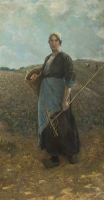 Lot 46 - David de la Mar Dutch, 1832-1898 Woman in a...