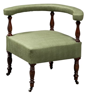 Lot 254 - Aesthetic Movement Upholstered Maple Corner...
