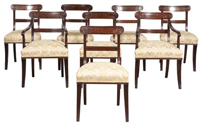 Lot 268 - Set of Eight Classical Mahogany Dining Chairs...