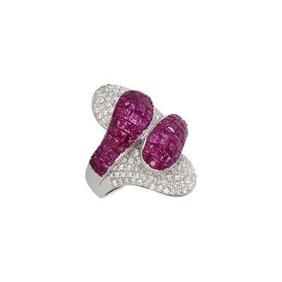 Lot 152 - White Gold, Ruby and Diamond Ring