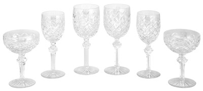 Lot 292 - Waterford Cut Glass Partial Stemware Service...
