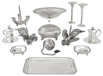 Lot 218 - Group of Egyptian Silver Table Articles Saad...