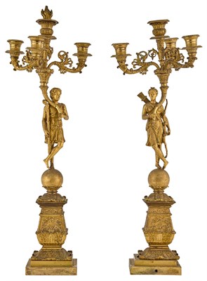 Lot 288 - Pair of French Neoclassical Gilt-Bronze...