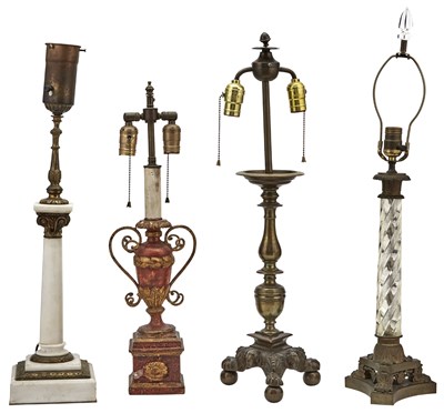 Lot 273 - Group of Four Assorted Metal, Glass, Marble...