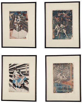 Lot 236 - Group of Four Japanese Color Woodblock Prints...