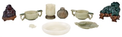 Lot 178 - Group of Eight Asian and Asian Style Hardstone...