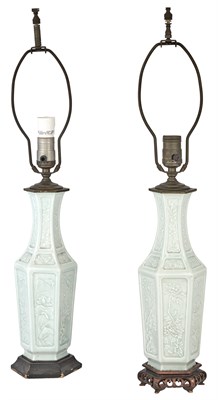 Lot 151 - Pair of Chinese Celadon Glazed Porcelain...