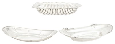 Lot 151 - Three American Sterling Silver Bread Trays...