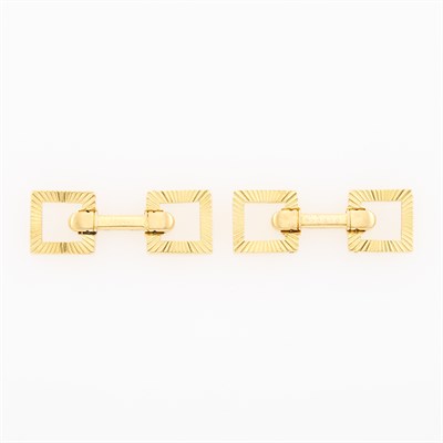 Lot 30 - Cartier Pair of Gold Cufflinks, France