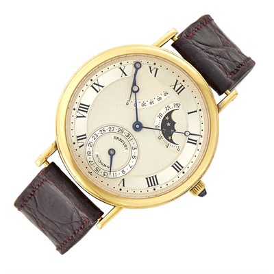 Lot 21 - Breguet Gold 'Classique' Moonphase Power Reserve Wristwatch, Ref. 3130