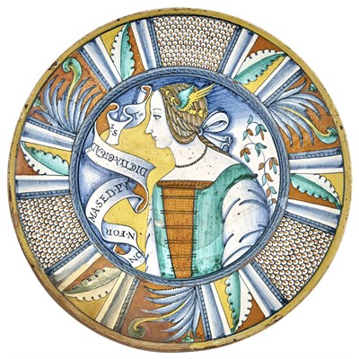 Lot 219 - Italian Maiolica 'Bella Donna' Dish Circa 1530-...