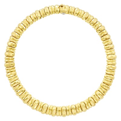 Lot 3 - Henry Dunay Hammered Gold Necklace