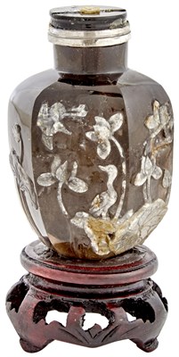 Lot 603 - A Chinese Smoky Quartz Snuff Bottle Qing...