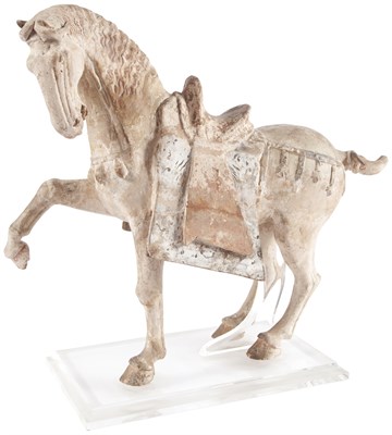 Lot 448 - A Large Chinese Painted Pottery Figure of a...