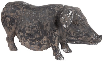 Lot 182 - A Large Chinese Gray Pottery Figure of a...