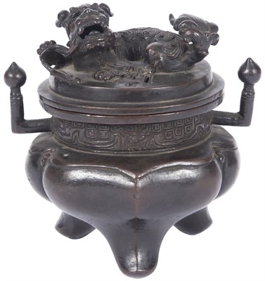 Lot 376 - Chinese Bronze Censer Late Ming Dynasty The...
