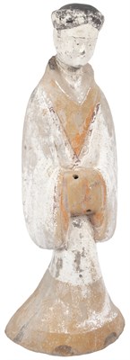 Lot 1091 - A Chinese Pottery Figure of a Standing...
