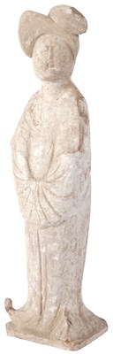 Lot 195 - A Chinese Painted Pottery Figure of a...