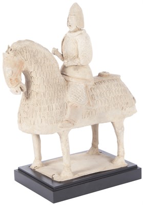 Lot 446 - Chinese Painted Pottery Figure of a Mounted...