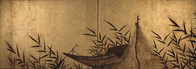 Lot 322 - Japanese Two-Panel Tea Ceremony Screen Edo...