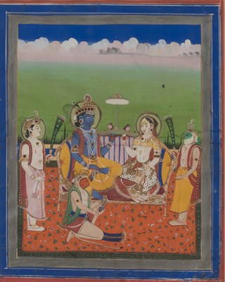 Lot 1267 - Indian Gouache on Paper Miniature Painting...