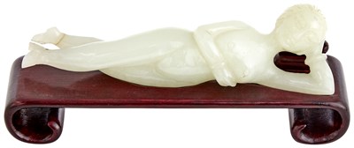Lot 565 - A Chinese White Jade "Doctors Model" Carving...