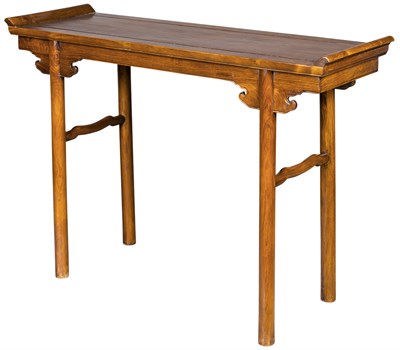 Lot 422 - A Chinese Huanghuali Recessed-Leg Table Qing...