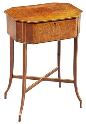 Lot 141 - George III Inlaid Mahogany Work Table Height...