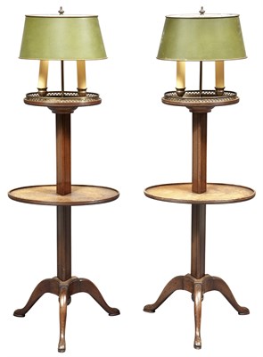 Lot 88 - Pair of Directoire Style Mahogany Floor Lamps...