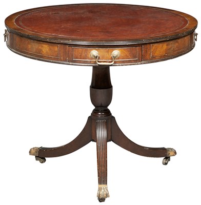Lot 134 - Regency Style Mahogany Drum Table Height 25...