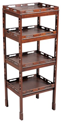 Lot 143 - George III Style Mahogany Four-Tier Étagère...