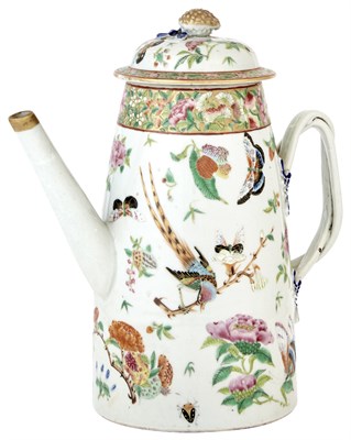 Lot 209 - Chinese Export Porcelain Coffee Pot 19th...