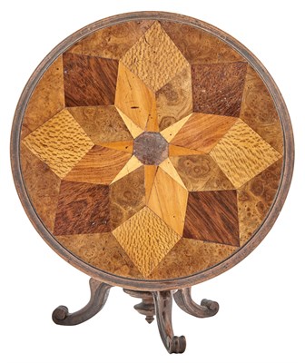 Lot 286 - Victorian Specimen Wood Miniature Tilt-Top...