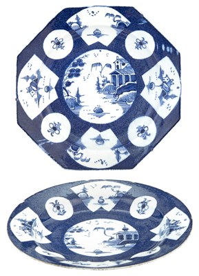 Lot 80 - Two English Powder Blue Ground Porcelain...