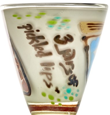 Lot 294 - Ricky Bernstein Blown Glass Vase Titled 3 Jars...