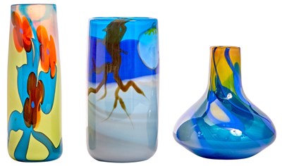 Lot 305 - Three Richard Jolley Blown, Internally...