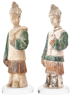 Lot 168 - Pair of Chinese Ming-Style Sancai Glazed...