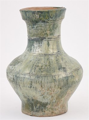 Lot 169 - Chinese Han-Style Green Glazed Pottery Vase Of...