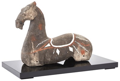 Lot 1061 - Chinese Painted Pottery Partial Figure of a...