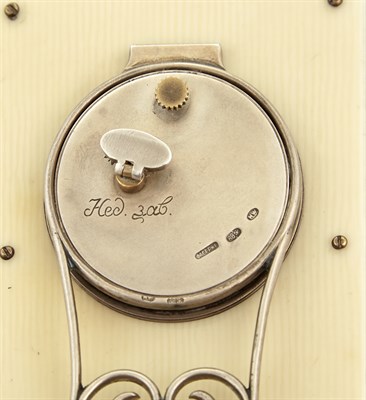 Lot 246 - Fabergé Style Gold-Mounted Silver, Guilloché...