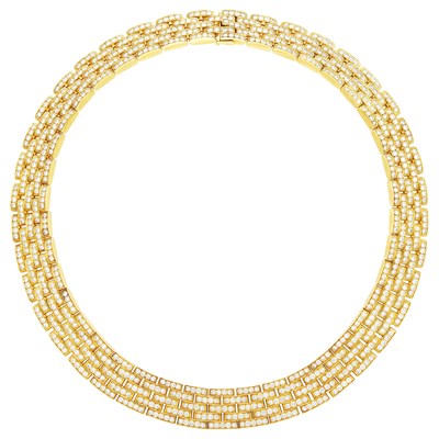 Lot 163 - Cartier Gold and Diamond 'Panthère' Necklace, France