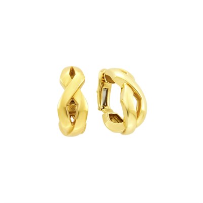 Lot 1294 - Pair of Gold Earclips
