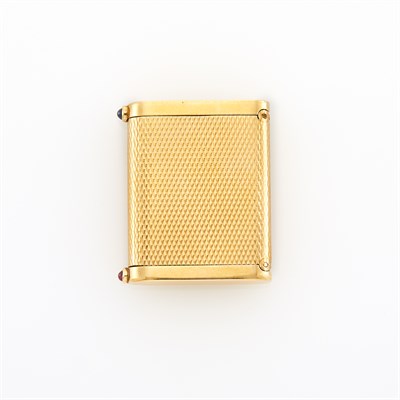 Lot 1077 - Tiffany & Co. Gold, Cabochon Sapphire and Ruby Pill Box