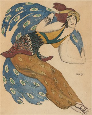 Lot 64 - Manner of Leon Nikolaievitch Bakst Woman in...