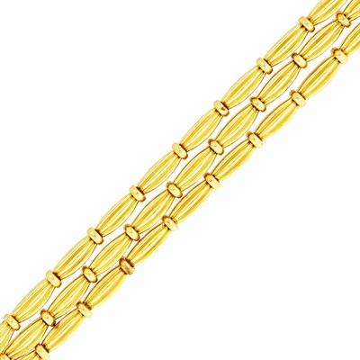 Lot 80 - Tiffany & Co. Triple Strand Gold Bracelet