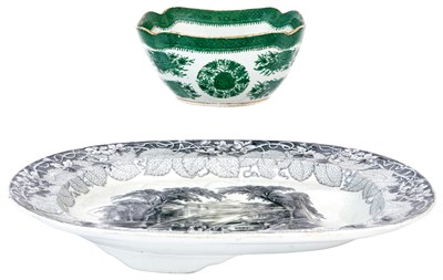 Lot 198 - English Transferware Well and Tree Platter;...