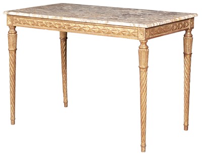 Lot 169 - Neoclassical Style Giltwood and Marble Top...